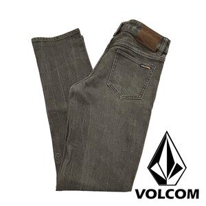 Volcom Boys Vorta Slim Straight Fit Denim Jeans - Gray Size 28